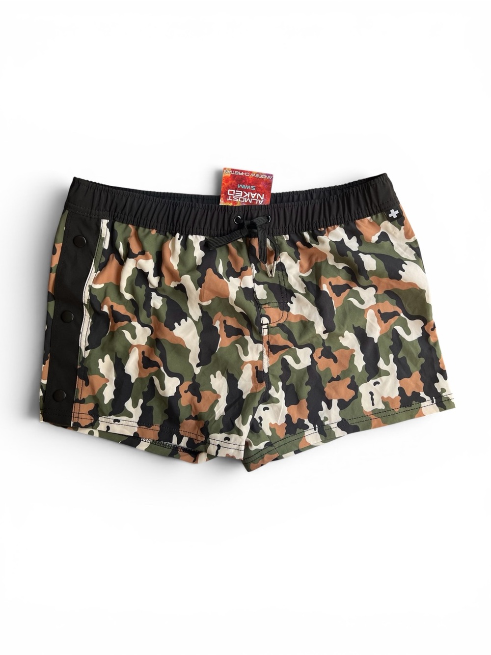Andrew Christian Almost Naked Swim Trunks Camouflage Size L NWT!